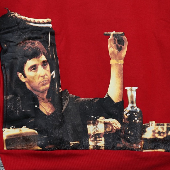 Scarface Reason Red Hoodie Sweater Graphic Size Large. - Picture 2 of 9